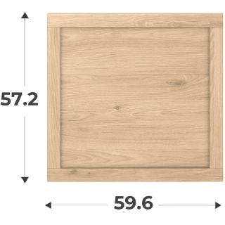 Porte cadre Casa H 58 cm L 60 cm Chêne hikory