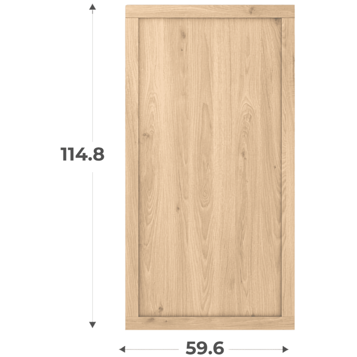Porte cadre Casa H116 cm L 60 cm Chêne hickory