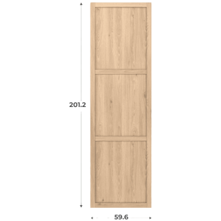 Porte cadre Casa H201 cm L 60 cm chêne hikory