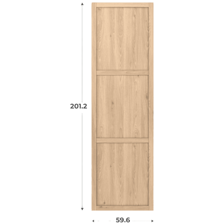 Porte cadre Casa H201 cm L 60 cm chêne hikory