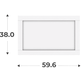 Porte Cadre Casa H 38 cm - L 60 cm Blanc