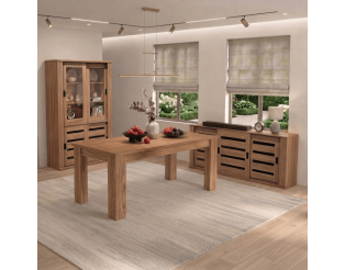 Salle à manger Oberon ( table + dressoir + vitrine )