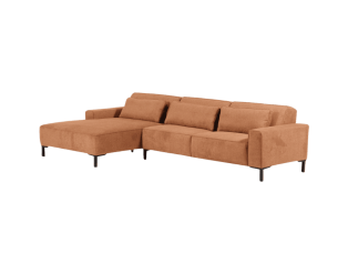 Salon d'angle Kai marron/cognac