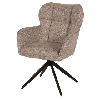 Chaise Macao pivotante gris clair