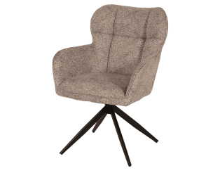 Chaise Macao pivotante gris clair