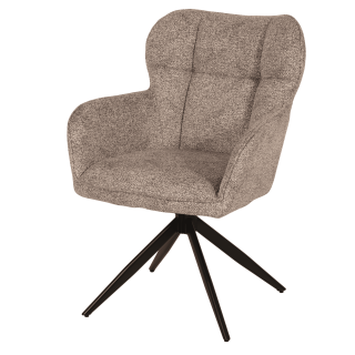 Chaise Macao pivotante gris clair