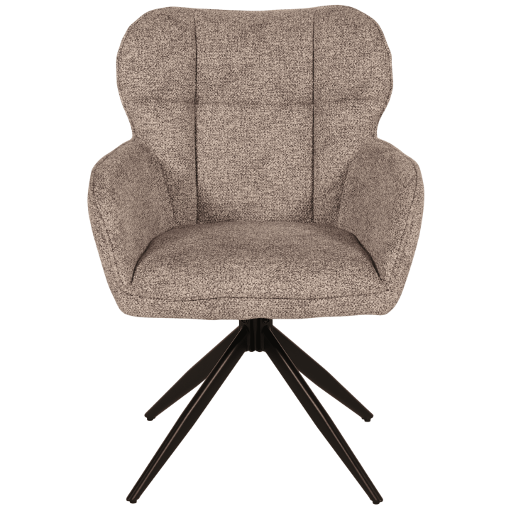 Chaise Macao pivotante gris clair