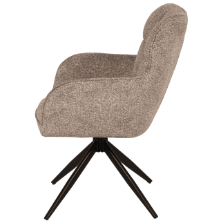 Chaise Macao pivotante gris clair