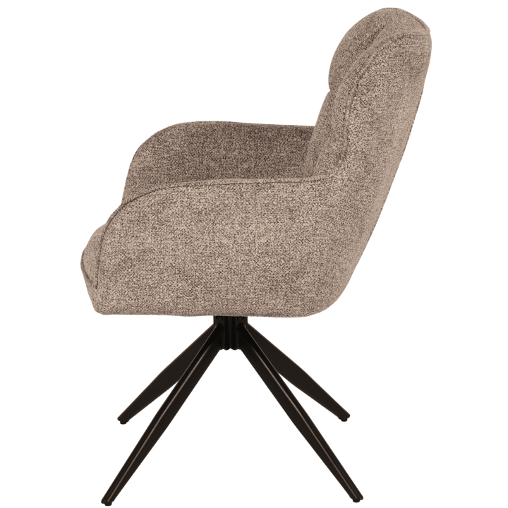 Chaise Macao pivotante gris clair