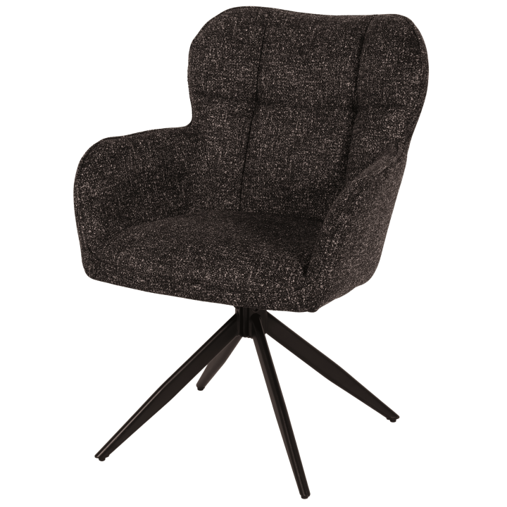 Chaise  Macao pivotante gris graphite