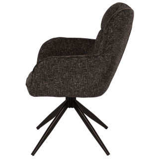 Chaise  Macao pivotante gris graphite