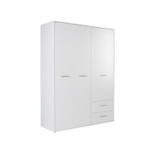 Armoire 3 portes Mokkaris blanc mat