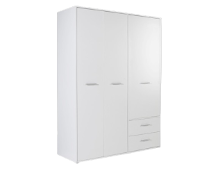 Armoire 3 portes Mokkaris blanc mat