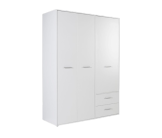 Armoire 3 portes Mokkaris blanc mat