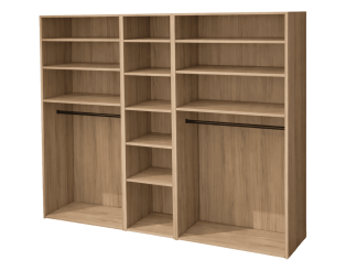 Casa - Dressing 225 cm Chêne hickory
