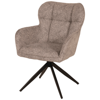 Chaise Macao pivotante gris clair