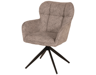 Chaise Macao pivotante gris clair
