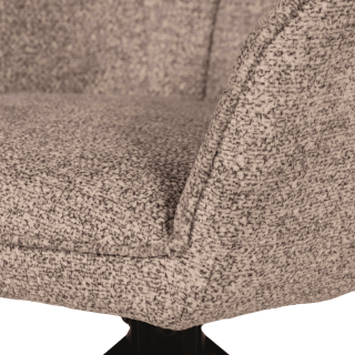 Chaise Macao pivotante gris clair