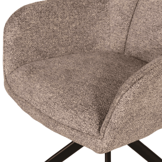Chaise Macao pivotante gris clair