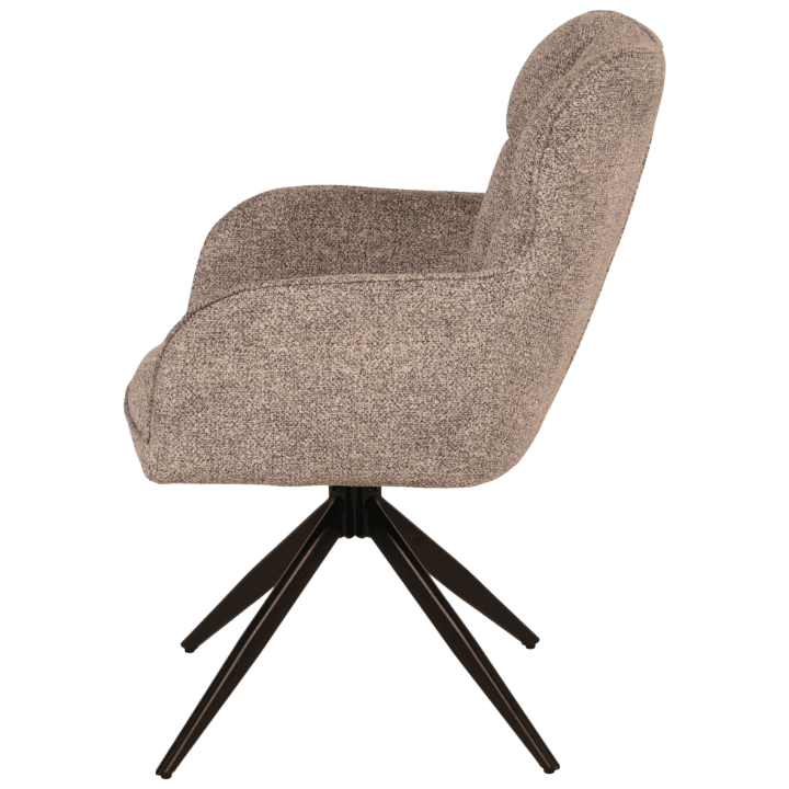 Chaise Macao pivotante gris clair
