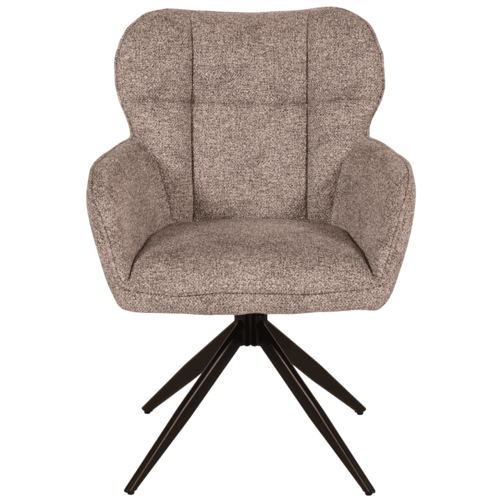 Chaise Macao pivotante gris clair
