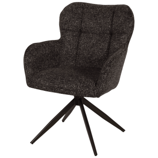 Chaise  Macao pivotante gris graphite