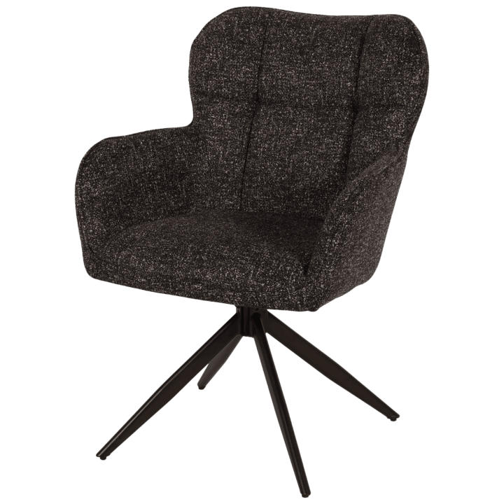 Chaise  Macao pivotante gris graphite