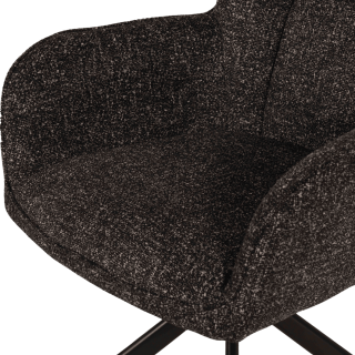 Chaise  Macao pivotante gris graphite