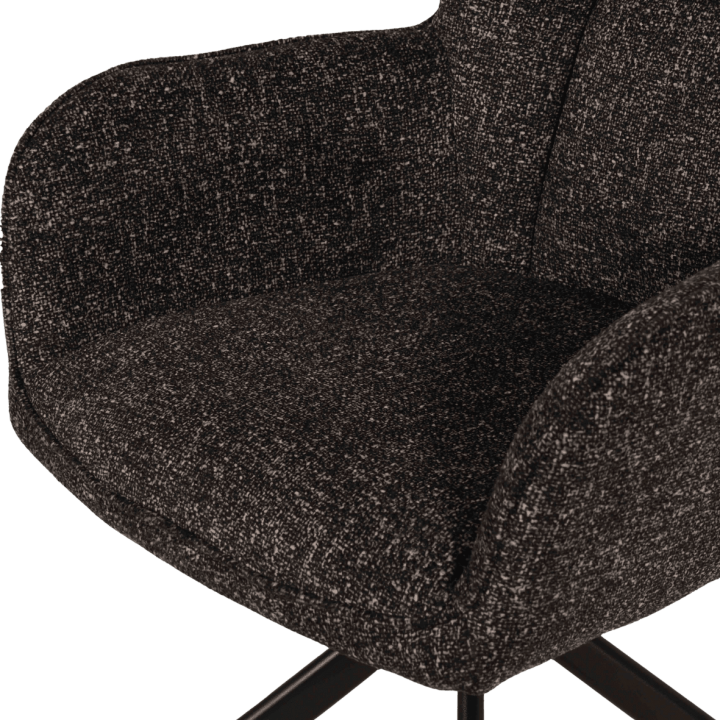 Chaise  Macao pivotante gris graphite