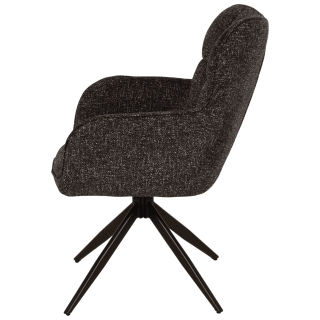 Chaise  Macao pivotante gris graphite