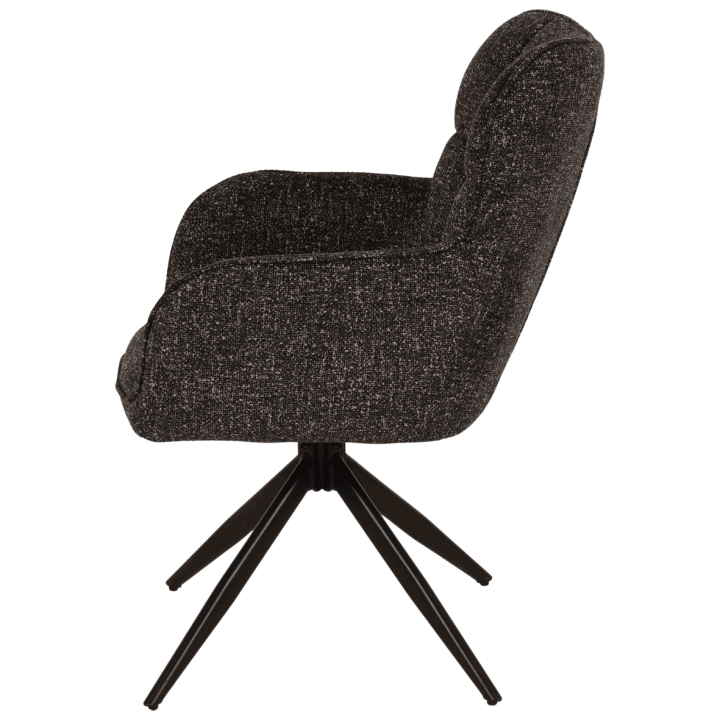 Chaise  Macao pivotante gris graphite