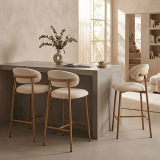 Tabouret de bar Sofia écru