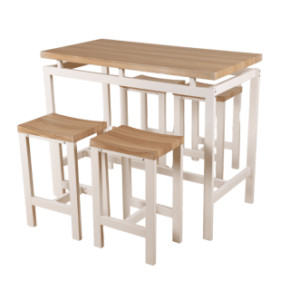 Ensemble Selene - table haute + 4 tabourets