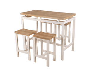Ensemble Selene - table haute + 4 tabourets