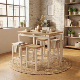 Ensemble Selene - table haute + 4 tabourets