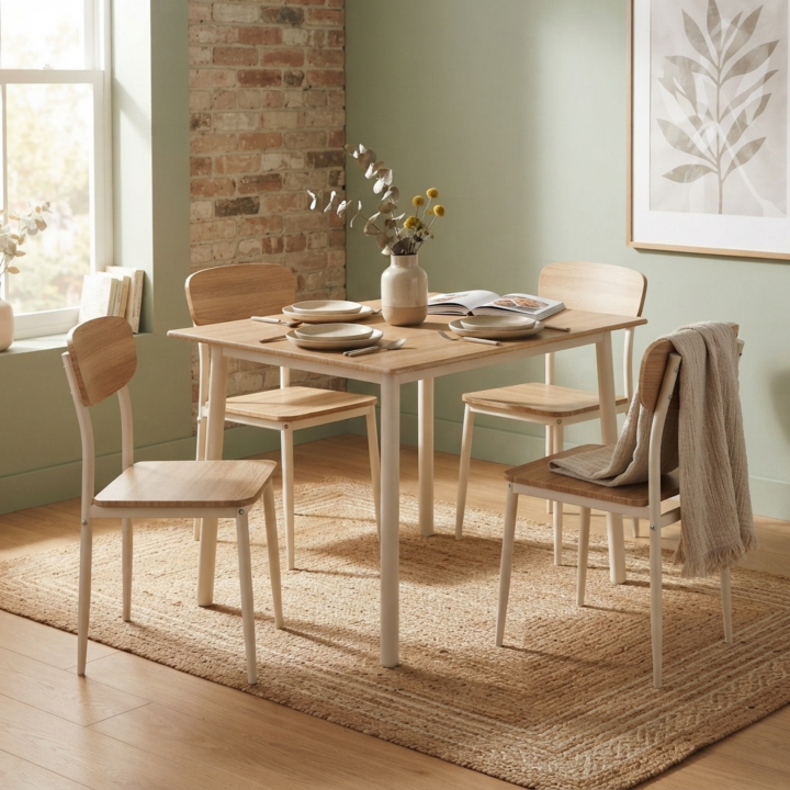Ensemble table et 4 chaises Numa
