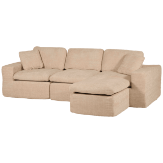 Canapé 3 places avec pouf Selena compréssé