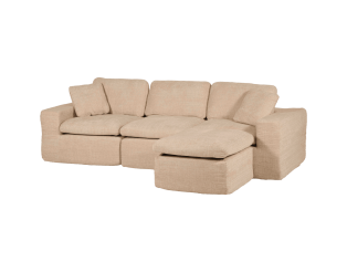 Canapé 3 places avec pouf Selena compréssé