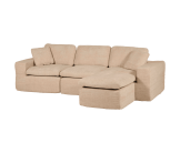 Canapé 3 places avec pouf Selena compréssé
