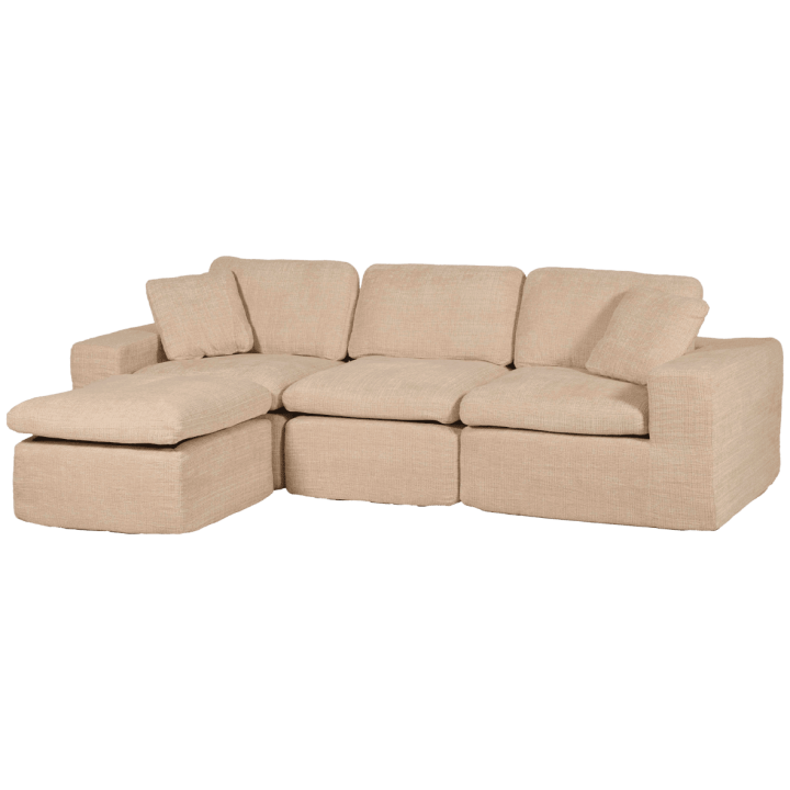 Canapé 3 places avec pouf Selena compréssé