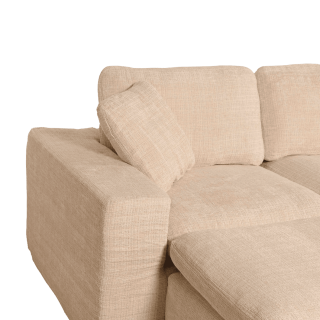 Canapé 3 places avec pouf Selena compréssé