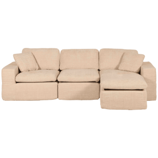 Canapé 3 places avec pouf Selena compréssé