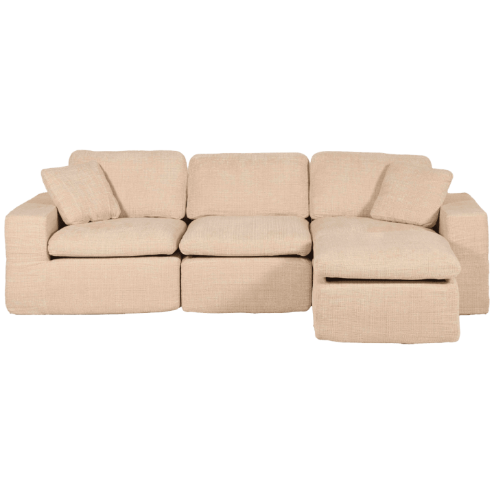 Canapé 3 places avec pouf Selena compréssé