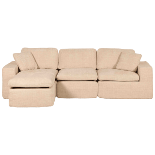 Canapé 3 places avec pouf Selena compréssé