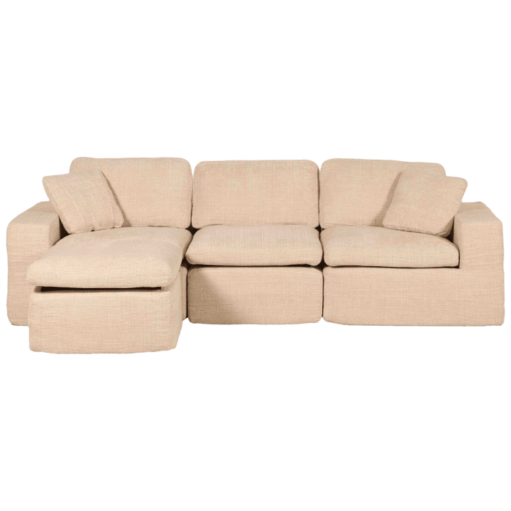 Canapé 3 places avec pouf Selena compréssé