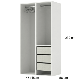Dressing Casa 90 cm Blanc