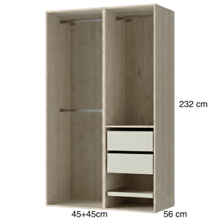 Dressing Casa 90 cm chêne hickory