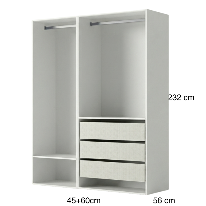 Dressing Casa 105 cm blanc