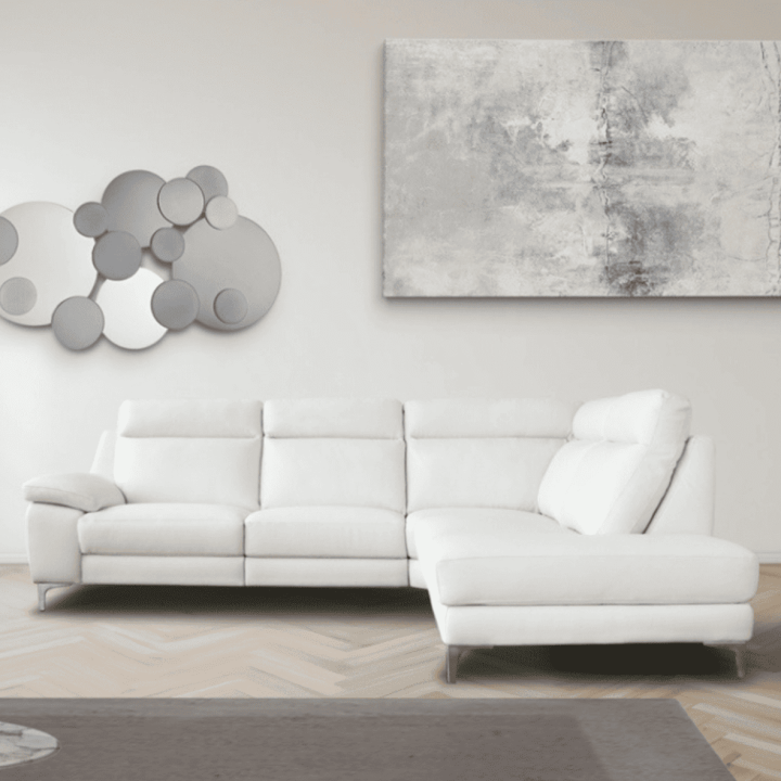 Salon d'angle Alamos gris clair