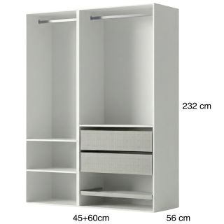 Dressing Casa 105 cm blanc